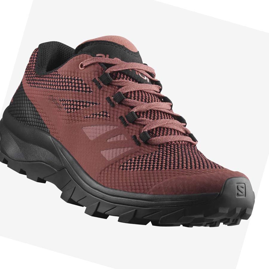 Tenis Senderismo Salomon WoOUTLINE GORE-TEX Mujer Rojos | MX 2795SGL